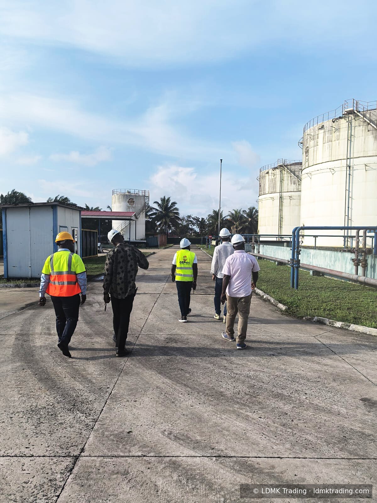 Operations team in full PPE walking site